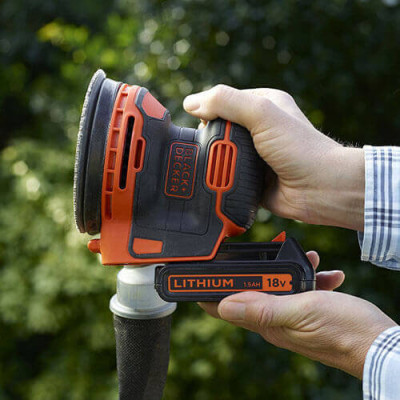Эксцентриковая шлифмашина аккумуляторная BLACK+DECKER BDCROS18N без АКБ