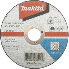 Круг відрізний по металу Makita 125x22.23х2.5 мм D-18677
