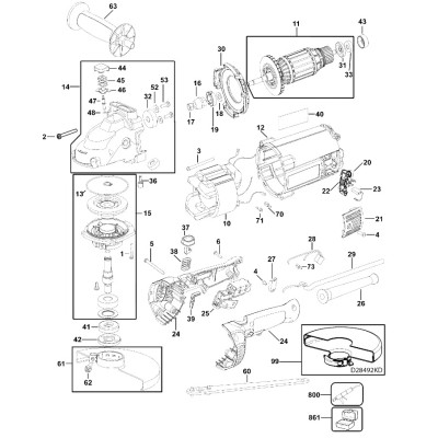 Угловая шлифмашина DeWalt D28492