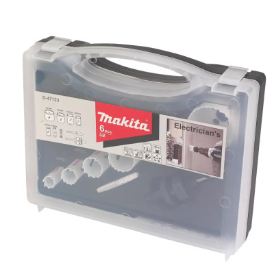 Набір біметалевих коронок 6 шт Makita 16-51 мм D-47123