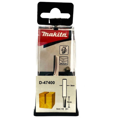 Фреза пряма по дереву 1 ніж Makita D6 l19 d8 D-47400