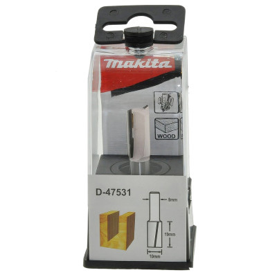 Фреза пряма по дереву 2 ножа Makita D10 l19 d8 D-47531
