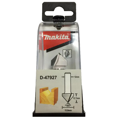 Фреза V-образная по дереву Makita D15.9 l12.7 d12 o90 D-47927