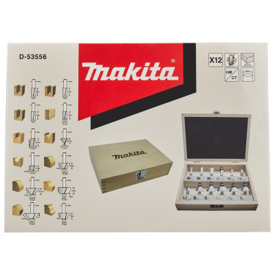 Набор фрез по дереву 12 шт Makita 8 мм D-53556