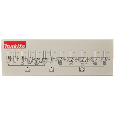 Набор фрез по дереву 12 шт Makita 8 мм D-53556