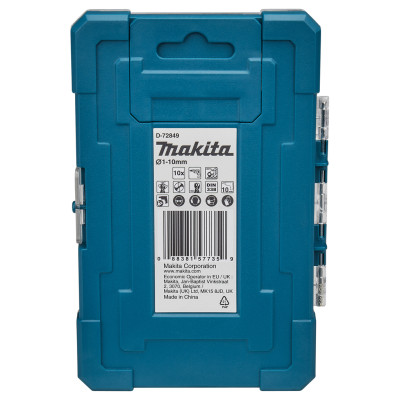 Набір свердел по металу Makita HSS-TIN 10 шт 1-10 мм D-72849