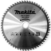 Диск пильний по алюмінію Makita TCT 190х30х60 D-72970