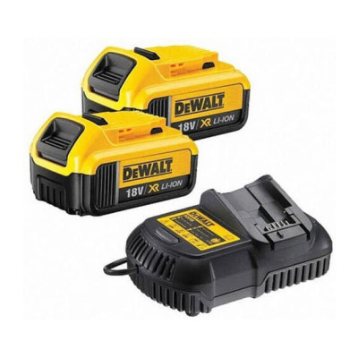 Набор DeWALT XR зарядное устройство 10.8-18 В, аккумуляторы 2 шт Li-Ion 18 В 5 Ач DCB105P2