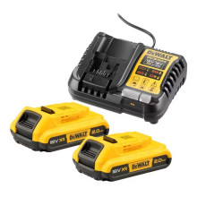 Набір DeWALT XR зарядний пристрій 12/18 В, акумулятори 2 шт Li-Ion 18 В 2 Аг DCB1104D2