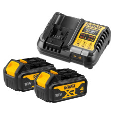 Набір DeWALT XR зарядний пристрій 12/18 В, акумулятори 2 шт Li-Ion 18 В 4 Аг DCB1104M2