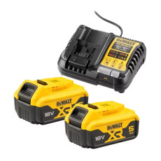 Набір DeWALT XR зарядний пристрій 12/18 В, акумулятори 2 шт Li-Ion 18 В 5 Аг DCB1104P2