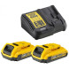 Набір DeWALT XR зарядний пристрій 10.8-18 В, акумулятори 2 шт Li-Ion 2 Аг DCB115D2