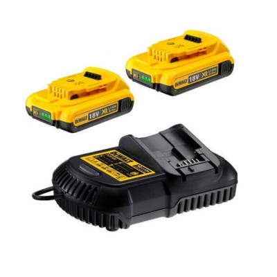 Набір DeWALT XR зарядний пристрій 10.8-18 В, акумулятори 2 шт Li-Ion 2 Аг DCB115D2