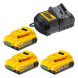 Набір DeWALT XR зарядний пристрій 10.8-18 В, акумулятори 3 шт Li-Ion 18 В 2 Аг DCB115D3