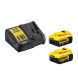 Набір DeWALT XR зарядний пристрій 10.8-18 В, акумулятори 2 шт Li-Ion 18 В 5 Аг DCB115P2
