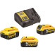 Набір DeWALT XR зарядний пристрій 10.8-18 В, акумулятори 3 шт Li-Ion 18 В 5 Аг DCB115P3