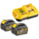 Набір DeWALT XR FlexVolt зарядний пристрій 18/54 В, акумулятори 2 шт Li-Ion 18 В/Li-Ion 54 В 6 Аг/2 Аг DCB118T2