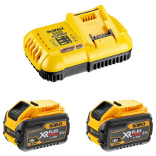 Набір DeWALT XR FlexVolt зарядний пристрій 18/54 В, акумулятори 2 шт Li-Ion 18 В/Li-Ion 54 В 12 Аг/4 Аг DCB118Y2