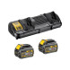 Набір DeWALT XR FlexVolt зарядний пристрій 10.8-54 В, акумулятори 2 шт Li-Ion 18 В/Li-Ion 54 В 6 Аг/2 Аг DCB132T2