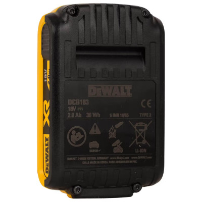 Акумулятор DeWALT XR Li-Ion 18 В 2 Аг DCB183