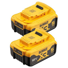 Набір DeWALT XR акумулятори 2 шт Li-Ion 18 В 5 Аг DCB184P2