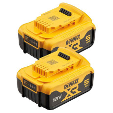 Набір DeWALT XR акумулятори 2 шт Li-Ion 18 В 5 Аг DCB184P2