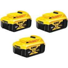 Набір DeWALT XR акумулятори 3 шт Li-Ion 18 В 5 Аг DCB184P3