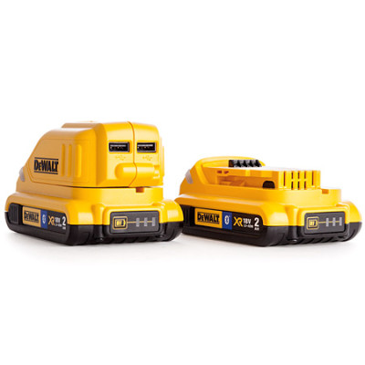 Набір DeWALT XR адаптер USB, акумулятори 2 шт Bluetooth Li-Ion 18 В 2 Аг DCB283BC