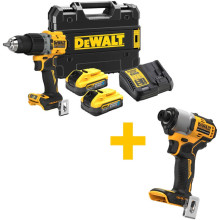 Дрель-шуруповерт аккумуляторная ударная + подарок DeWALT DCD805H2T+DCF840N