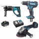Набір акумуляторних інструментів Makita DHR202Z + DGA504Z + DDF482Z