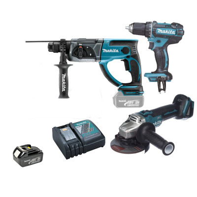 Набір акумуляторних інструментів Makita DHR202Z + DGA504Z + DDF482Z