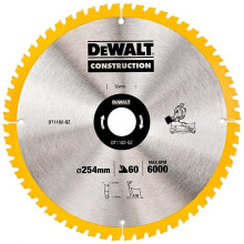 Диск пильний по дереву DeWALT СONSTRUCTION 254х30х60 DT1182