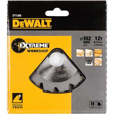 Диск пильний по дереву DeWALT 102х22х12 DT1306