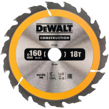 Диск пильный по дереву DeWALT СONSTRUCTION 160х20х18 DT1931