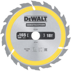 Диск пильний по дереву DeWALT CONSTRUCTION 165х20х18 DT1933