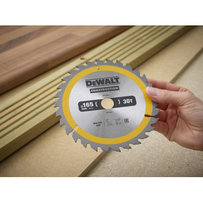 Диск пильний по дереву DeWALT CONSTRUCTION 165х20х30 DT1935