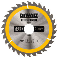 Диск пильний по дереву DeWALT СONSTRUCTION 165х30х30 DT1937