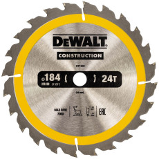 Диск пильний по дереву DeWALT CONSTRUCTION 184х16х24 DT1939