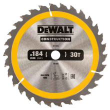 Диск пильний по дереву DeWALT СONSTRUCTION 184х16х30 DT1940