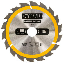 Диск пильний по дереву DeWALT СONSTRUCTION 190х30х18 DT1943