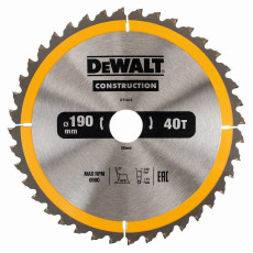 Диск пильний по дереву DeWALT СONSTRUCTION 190х30х40 DT1945