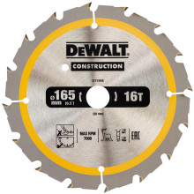 Диск пильний по дереву DeWALT СONSTRUCTION 165х20х16 DT1948