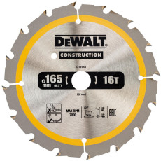 Диск пильний по дереву DeWALT СONSTRUCTION 165х20х16 DT1948