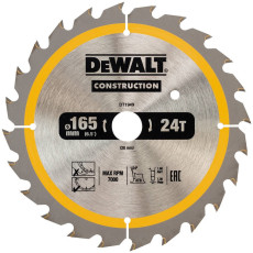 Диск пильний по дереву DeWALT CONSTRUCTION 165х20х24 DT1949