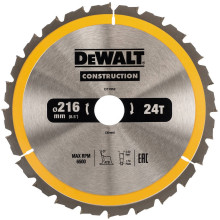 Диск пильний по дереву DeWALT CONSTRUCTION 216х30х24 DT1952
