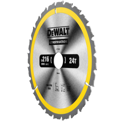 Диск пильний по дереву DeWALT CONSTRUCTION 216х30х24 DT1952