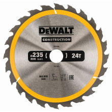 Диск пильный по дереву DeWALT СONSTRUCTION 235х30х24 DT1954