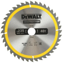 Диск пильний по дереву DeWALT СONSTRUCTION 235х30х40 DT1955