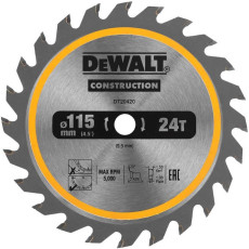Диск пильний по дереву DeWALT CONSTRUCTION 115х9.5х24 DT20420