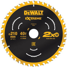 Диск пильний по дереву DeWALT EXTREME 210х30х40 DT20433